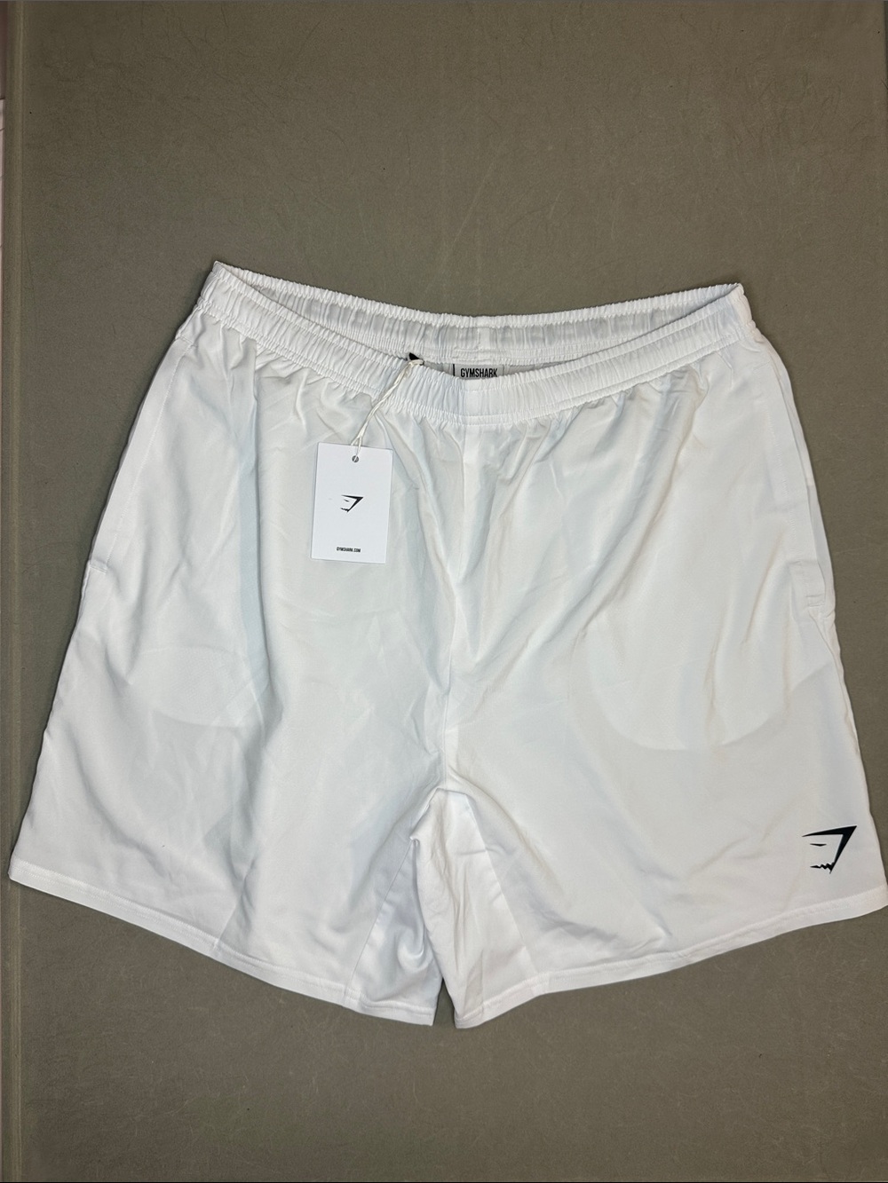 NWT Gymshark White Men's Arrival 7” Shorts with Logo XL